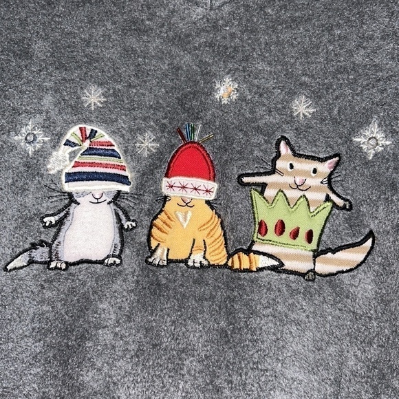 White Stag Festive Kittens Sweatshirt Size XL 16-18 - Picture 3 of 8